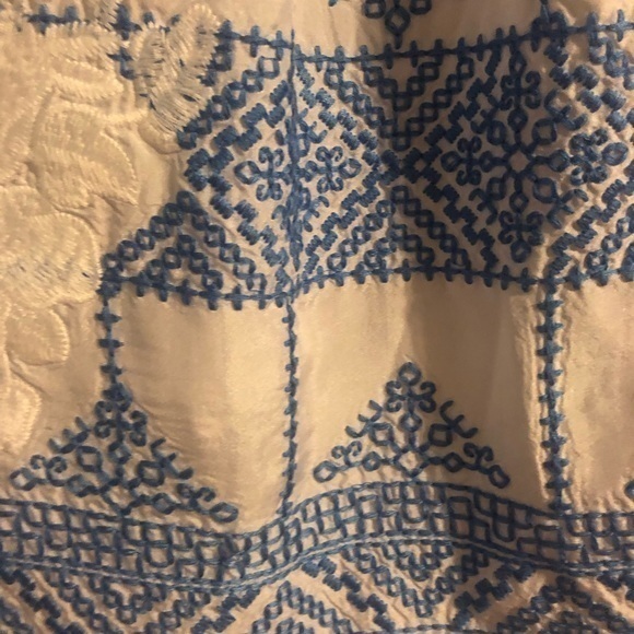 Johnny Was beautiful lightweight white and blue sleeveless blouse‎ size XS - Picture 10 of 16